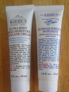 Kiehl's White Travel Tubes — Ultra Body Moisture & Hand Salve